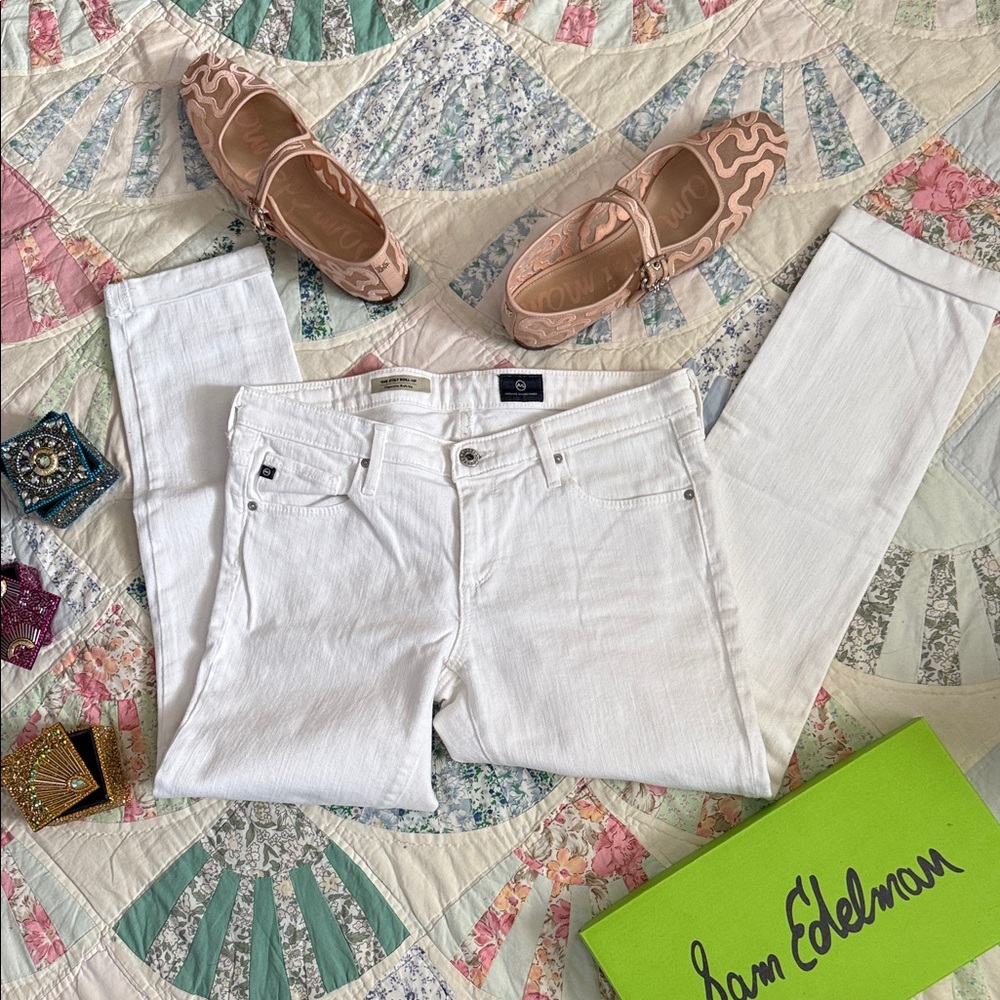 AG Adriano Goldschmied The Stilt Roll up White Women Jeans 27R